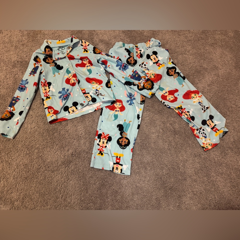 Disney Kids Pajamas - Blue with Multicolor Characters